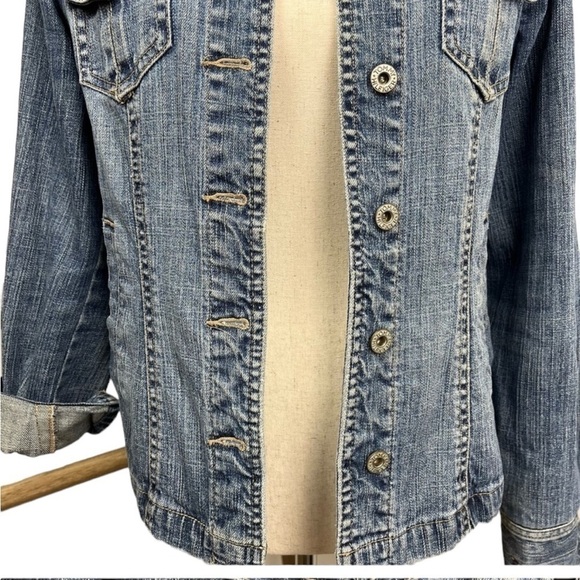 Tommy Hilfiger Jean Denim Jacket. Distressed. Small - Picture 3 of 10